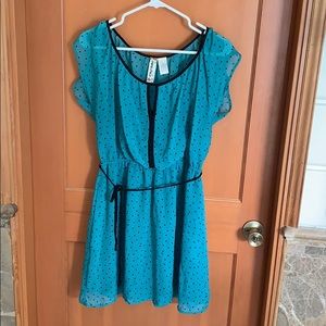 Chiffon polka dot dress